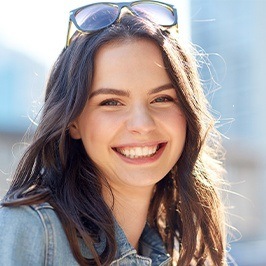 Young woman with brilliant smile