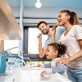 family taking care of the child’s smile to save money on dental services 