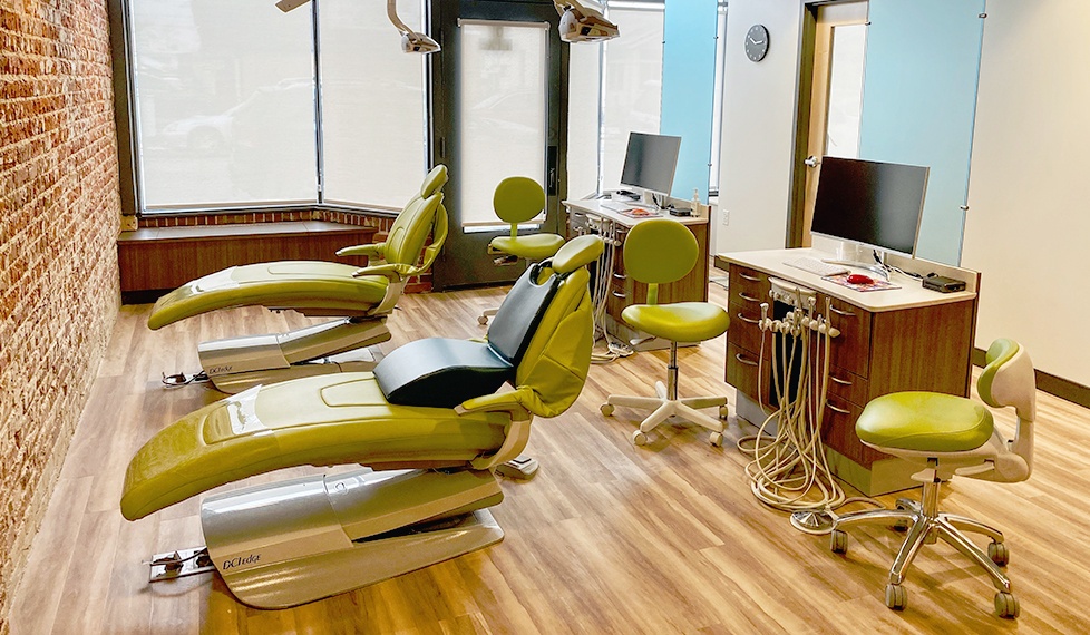 Dental office before flooring isin place