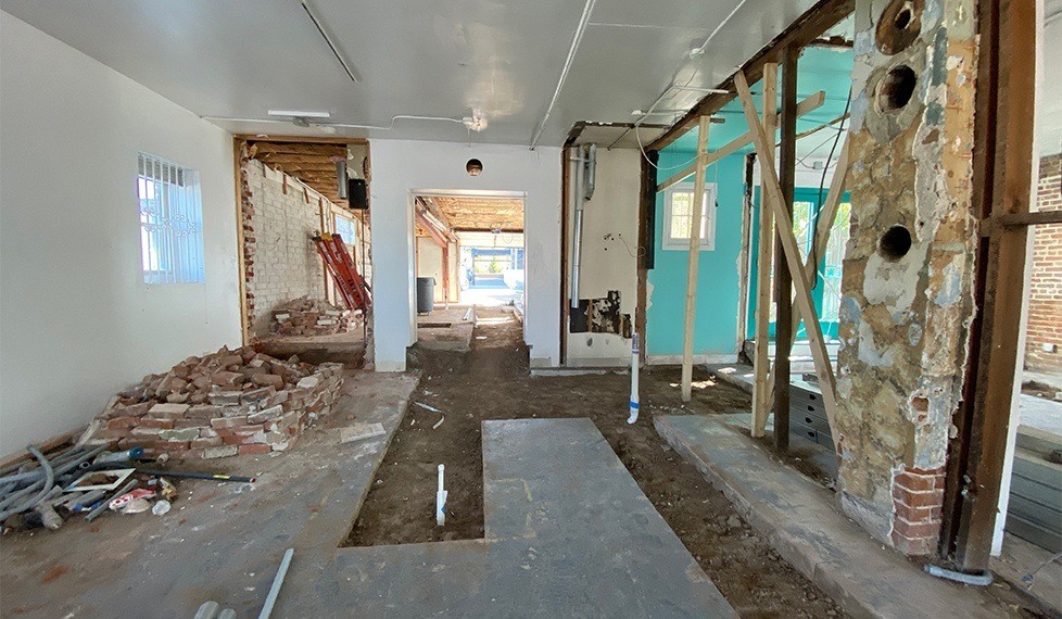 Dental office in early stages of construction