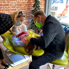 child who visits the pediatric dentist regularly